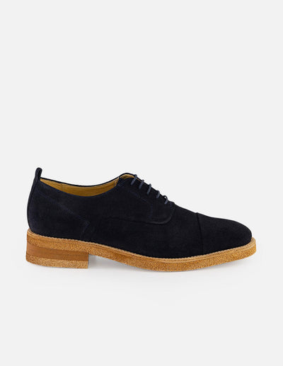 Zapato Oxford azul con suela ligera para hombre