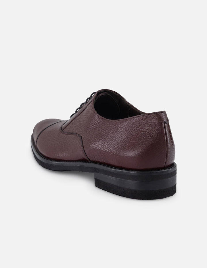Zapato inglés vino en piel de ciervo para hombre con suela comfort light