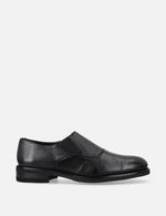 Mocasín Slip On en piel de ciervo color negro