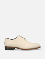 Oxford en piel napa color hueso