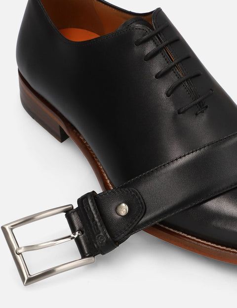 Oxford en piel napa color negro
