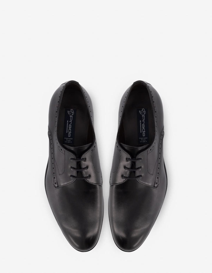 Blucher formal en piel napa color negro con calado para hombre