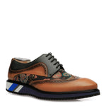 Blucher en Piel Napa con Textil Psicodélico