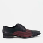 Zapato Blucher en Piel Napa con Grabado de Motivos Geométricos