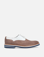 Oxford en piel  y ante color beige