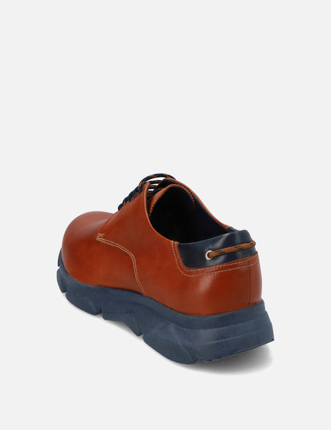Blucher en piel napa color cuero