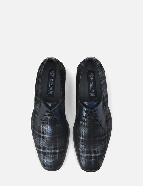 Blucher en ante estampado y florantic color marino
