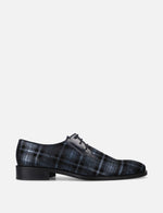 Blucher en ante estampado y florantic color marino