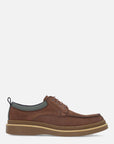 Zapato blúcher marrón suela de goma para hombre