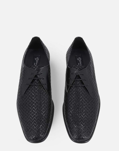 Zapato Blucher negro de fiesta para hombre