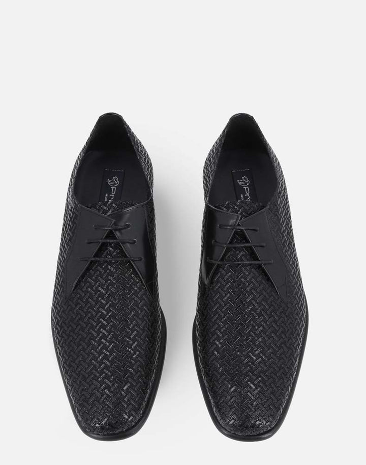 Zapato Blucher negro de fiesta para hombre