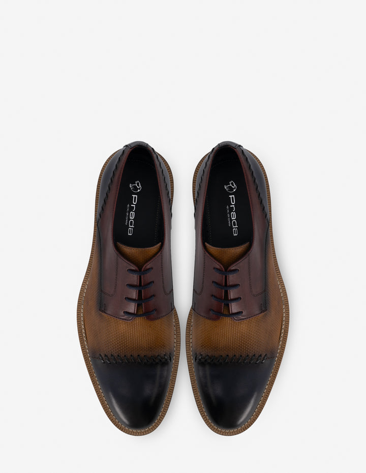 Blucher en piel napa multicolor para hombre