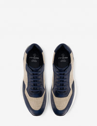 Tenis en textil y piel color azul para hombre