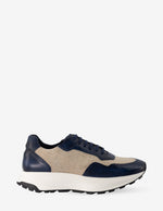 Tenis en textil y piel color azul para hombre