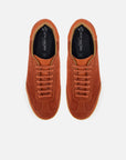 Sneaker en piel ante color naranja para hombre