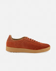 Sneaker en piel ante color naranja para hombre