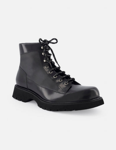 Botín de cordones en piel florantik color negro para hombre