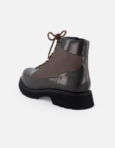 Botín de cordones en piel florantik color marrón para hombre