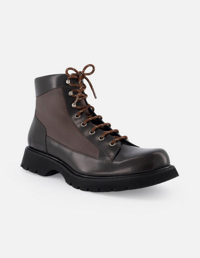 Botín de cordones en piel florantik color marrón para hombre