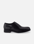 Zapato Oxford en piel napa color negro con puntera para hombre