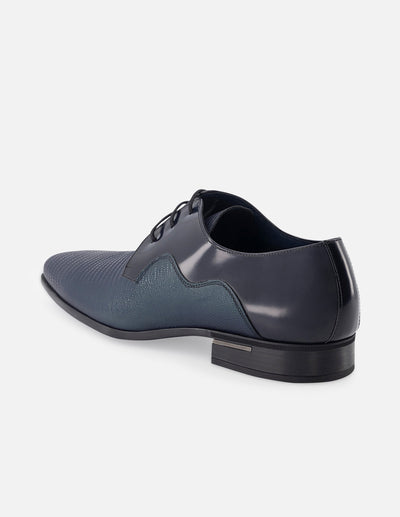 Blucher en piel florantik y gomato grabado color tornasol y suela de goma para hombre