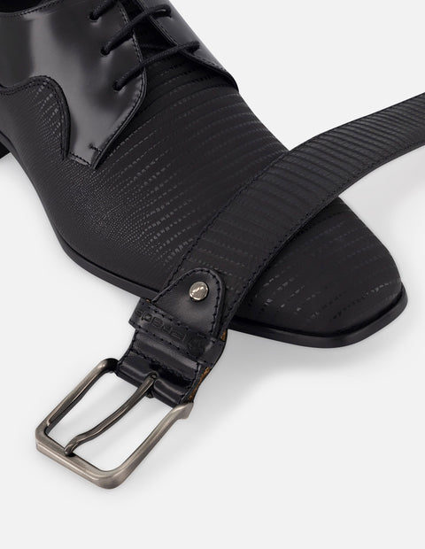 Blucher en piel florantik y gomato grabado color tornasol y suela de goma para hombre.