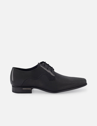 Blucher en piel florantik y gomato grabado color tornasol y suela de goma para hombre.