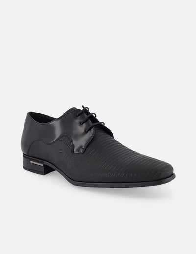 Blucher en piel florantik y gomato grabado color tornasol y suela de goma para hombre.