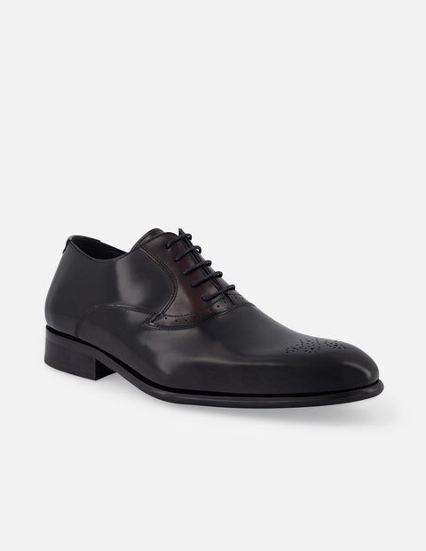 Oxford en piel florantik color negro para hombre