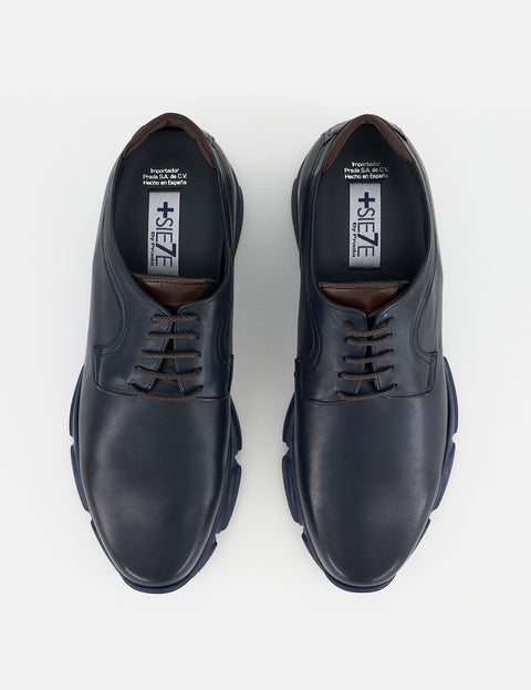 Blucher en piel napa para Hombre color negro