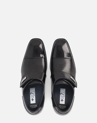 Monk color negro en piel de Flor antique