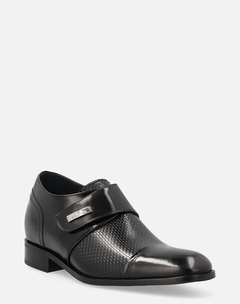 Monk color negro en piel de Flor antique