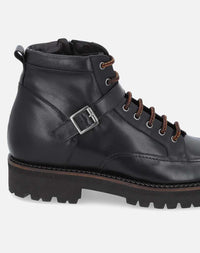 Bota de combate +SIE7E cm de altura color negro para hombre