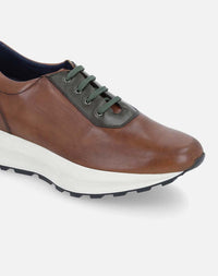 Tenis deportivo +SIE7E cuero con grabado Pd para hombre