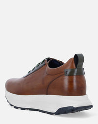 Tenis deportivo +SIE7E cuero con grabado Pd para hombre