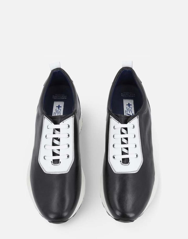 Tenis deportivo +SIE7E negro con grabado Pd para hombre