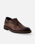 Oxford +7 cm de altura de piel color caoba con picado María y ensombrecido para hombre