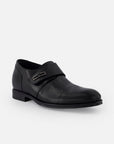 Monk +7cm de altura  en piel napa color negro con velcro para hombre