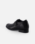 Monk +7cm de altura  en piel napa color negro con velcro para hombre