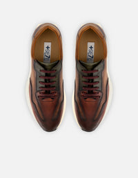 Tenis +7cm de altura en piel napa multicolor para hombre