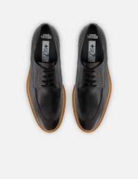 Blucher +7 cm de altura en piel napa color negro para hombre