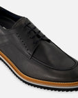 Blucher +7 cm de altura en piel napa color negro para hombre