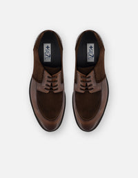 Zapato Blucher café de piel para hombre con suela Comfort Light