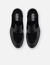 Zapato Blucher negro piel ante para hombre suela comfort light