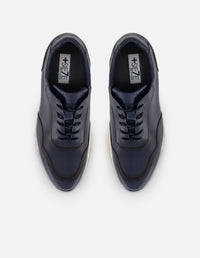 Tenis azul piel para hombre ensombrecidos aerógrafo