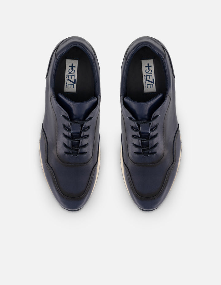 Tenis azul piel para hombre ensombrecidos aerógrafo