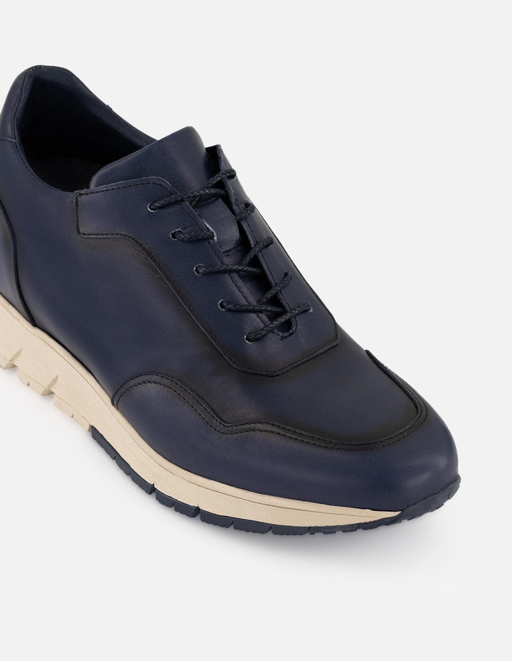 Tenis azul piel para hombre ensombrecidos aerógrafo