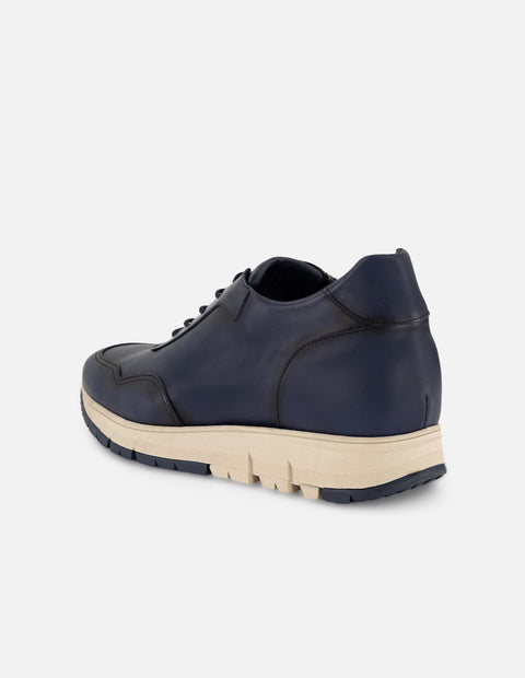 Tenis azul piel para hombre ensombrecidos aerógrafo