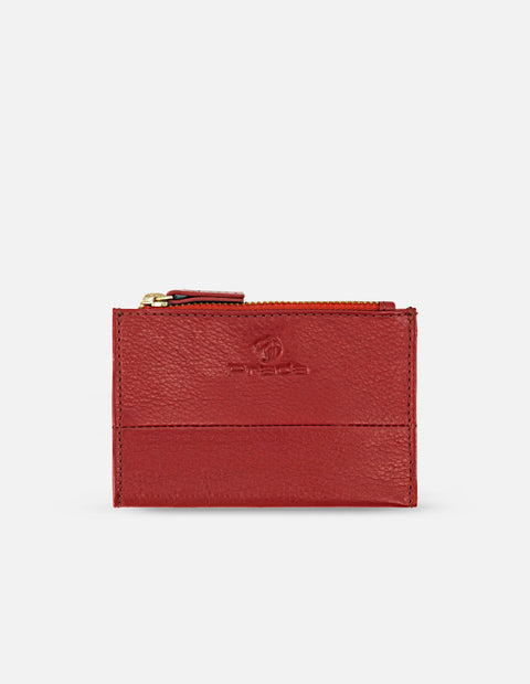 Monedero Rojo unisex hecho en piel