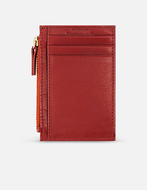 Monedero Rojo unisex hecho en piel